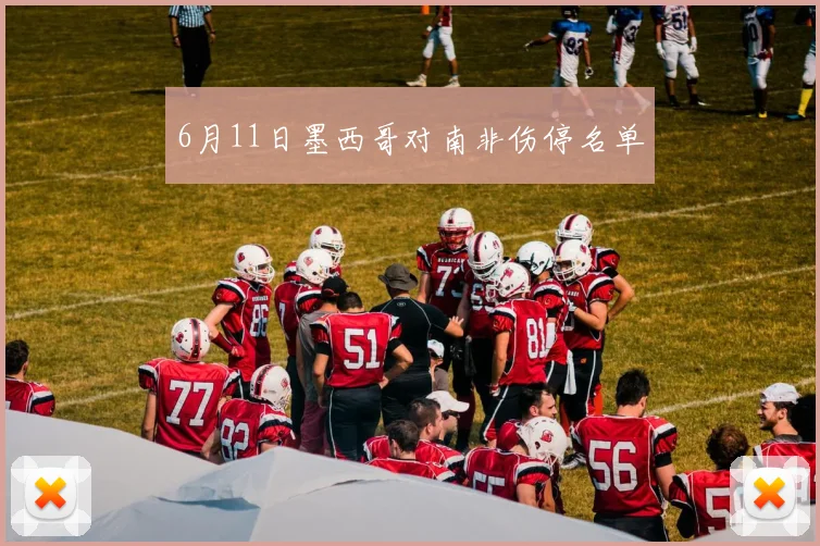 6月11日墨西哥对南非伤停名单
